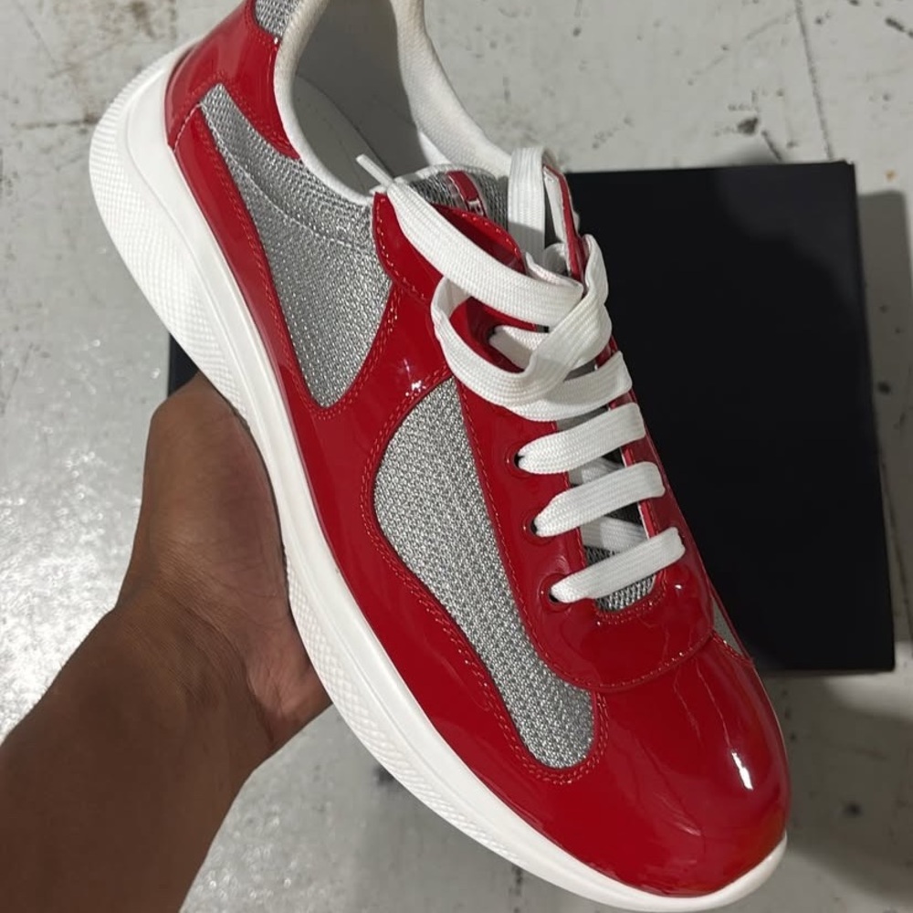 Red and Gray Women's Sneaker